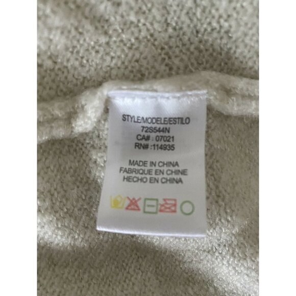 RDI Pearl Essence Sweater off white v neck size L Tunic Women - Picture 7 of 7